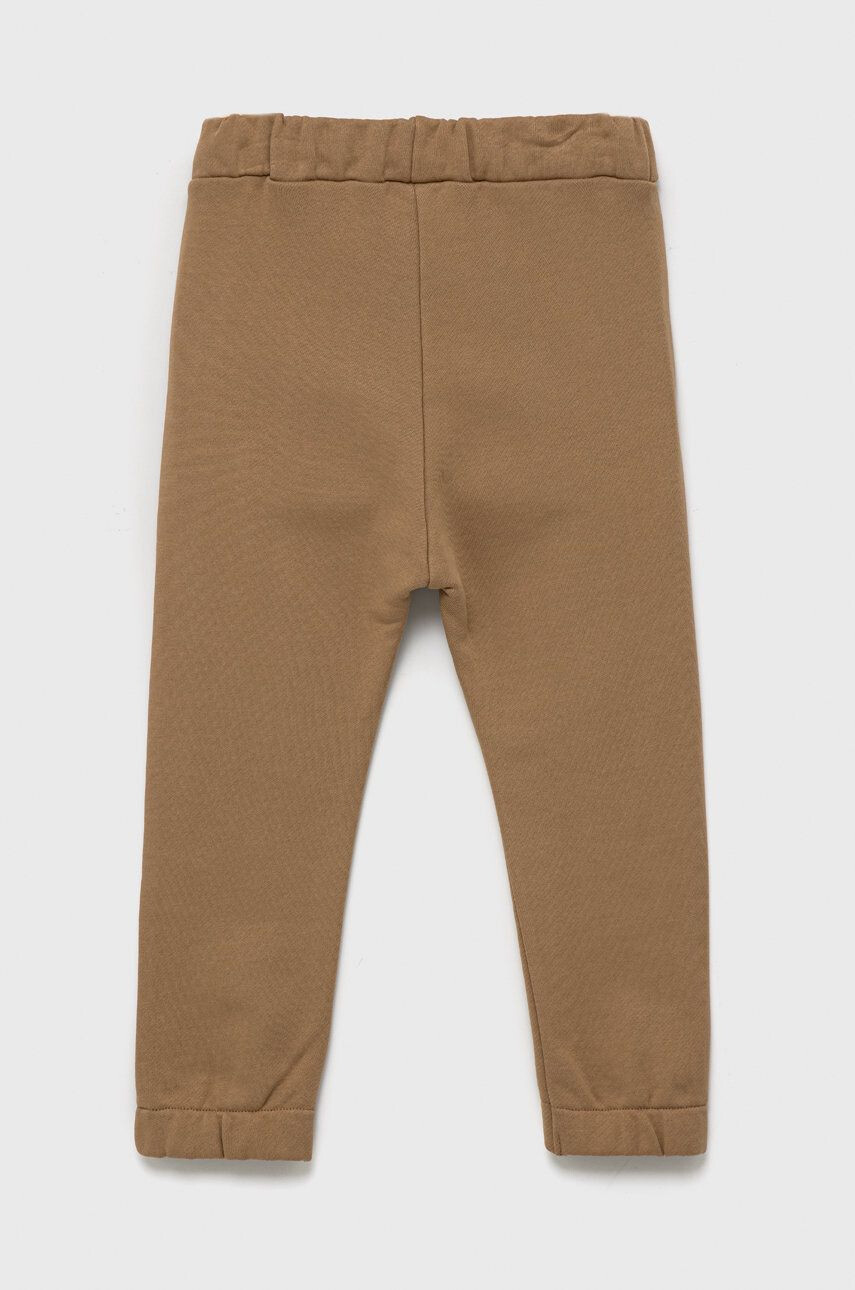 United Colors of Benetton pantaloni de trening din bumbac pentru copii culoarea roz neted - Pled.ro