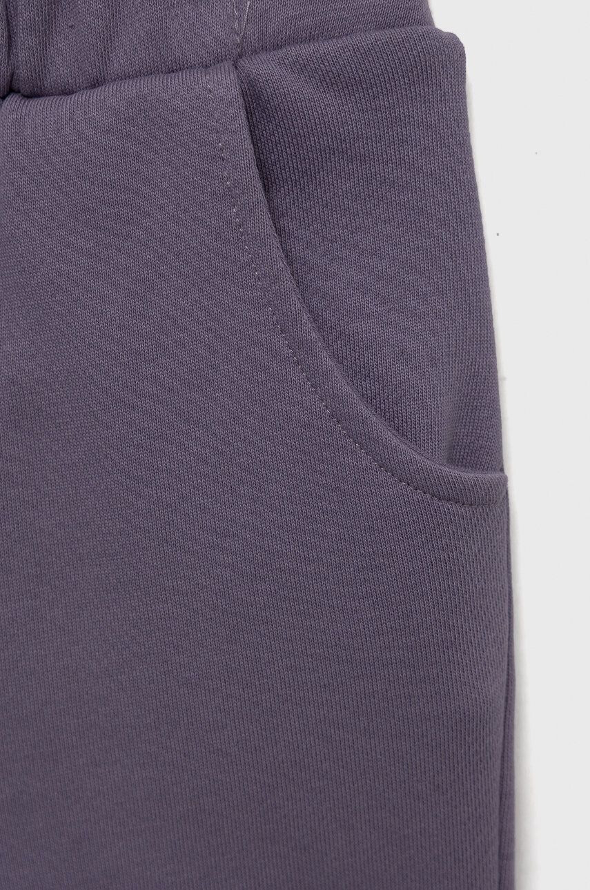 United Colors of Benetton pantaloni de trening din bumbac pentru copii culoarea violet neted - Pled.ro