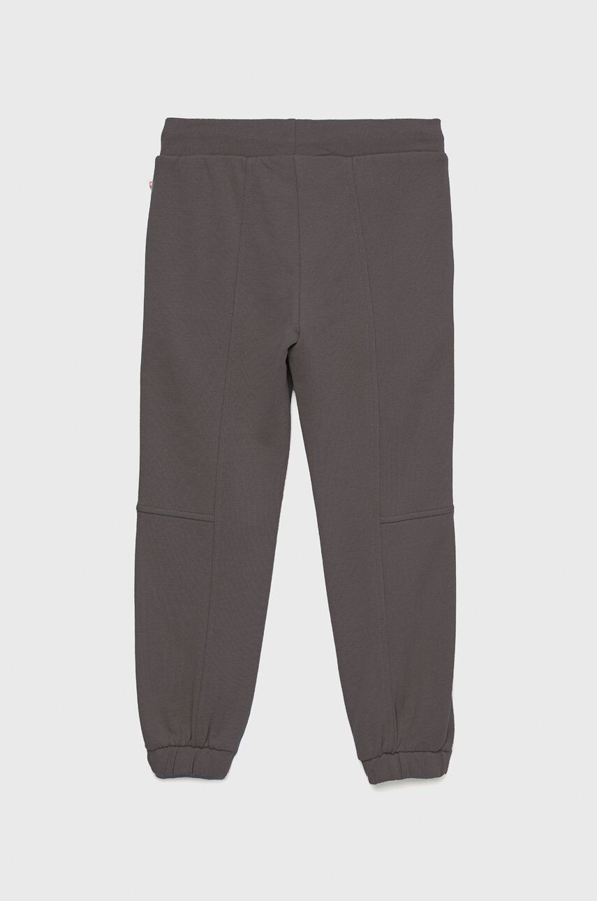 United Colors of Benetton pantaloni de trening din bumbac pentru copii culoarea gri neted - Pled.ro