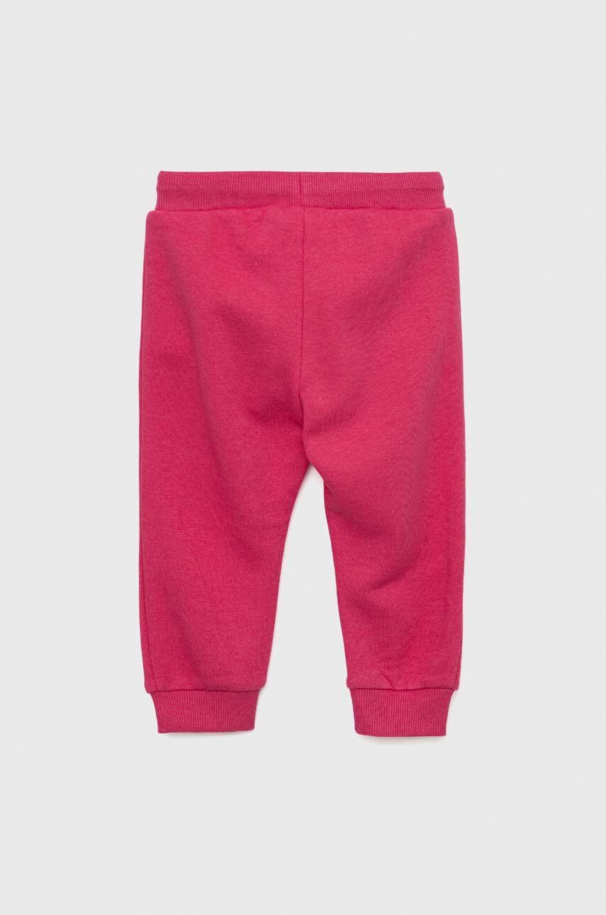 United Colors of Benetton pantaloni de trening pentru copii culoarea roz neted - Pled.ro