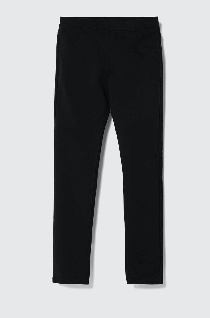 United Colors of Benetton pantaloni de trening pentru copii culoarea negru neted - Pled.ro