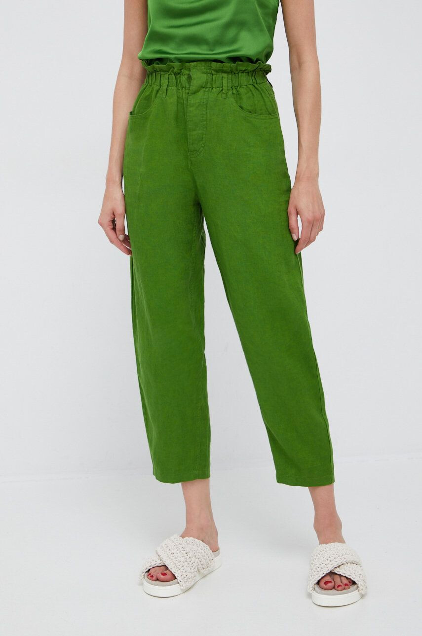 United Colors of Benetton pantaloni din in - Pled.ro