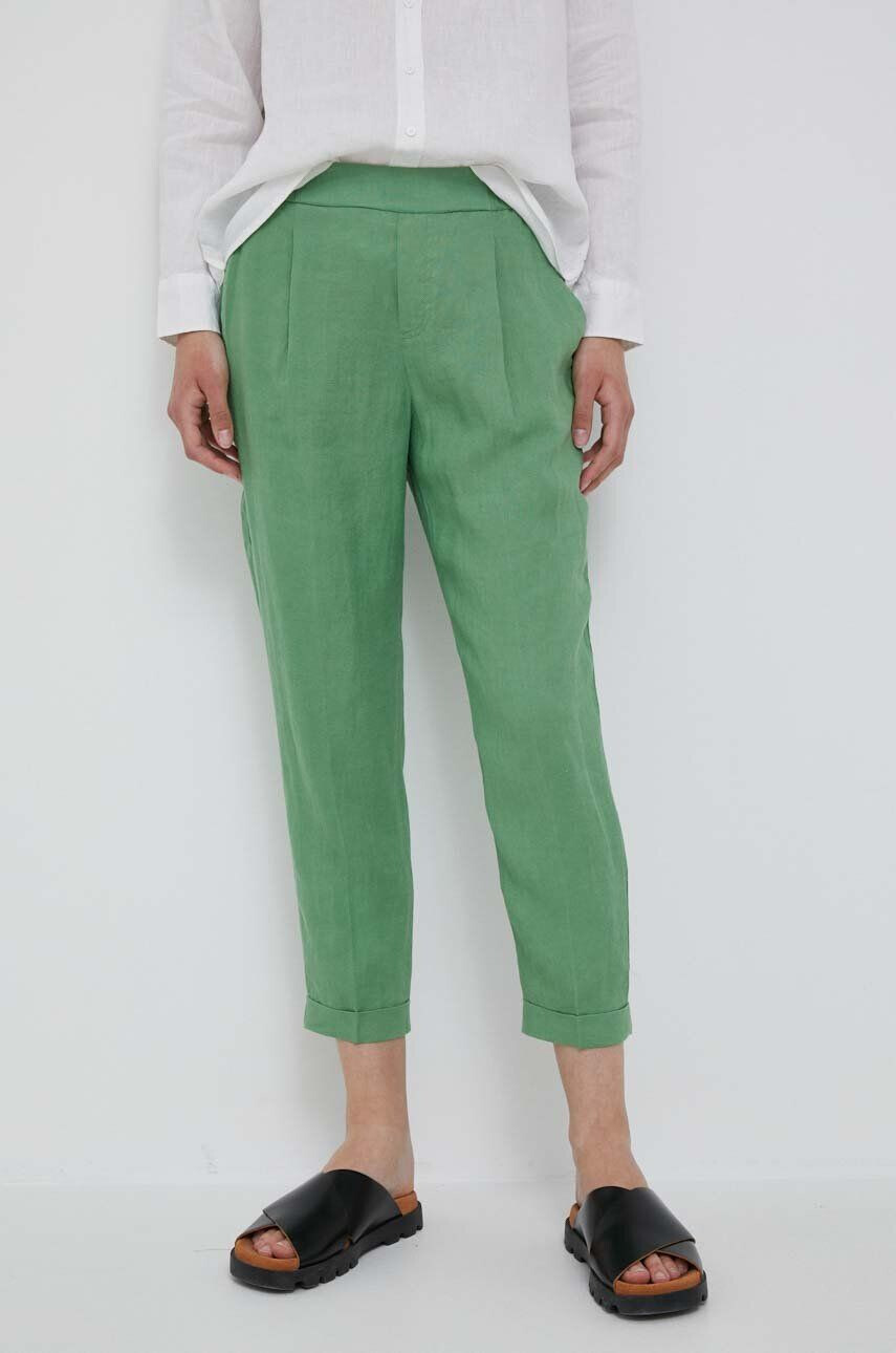 United Colors of Benetton pantaloni din in - Pled.ro