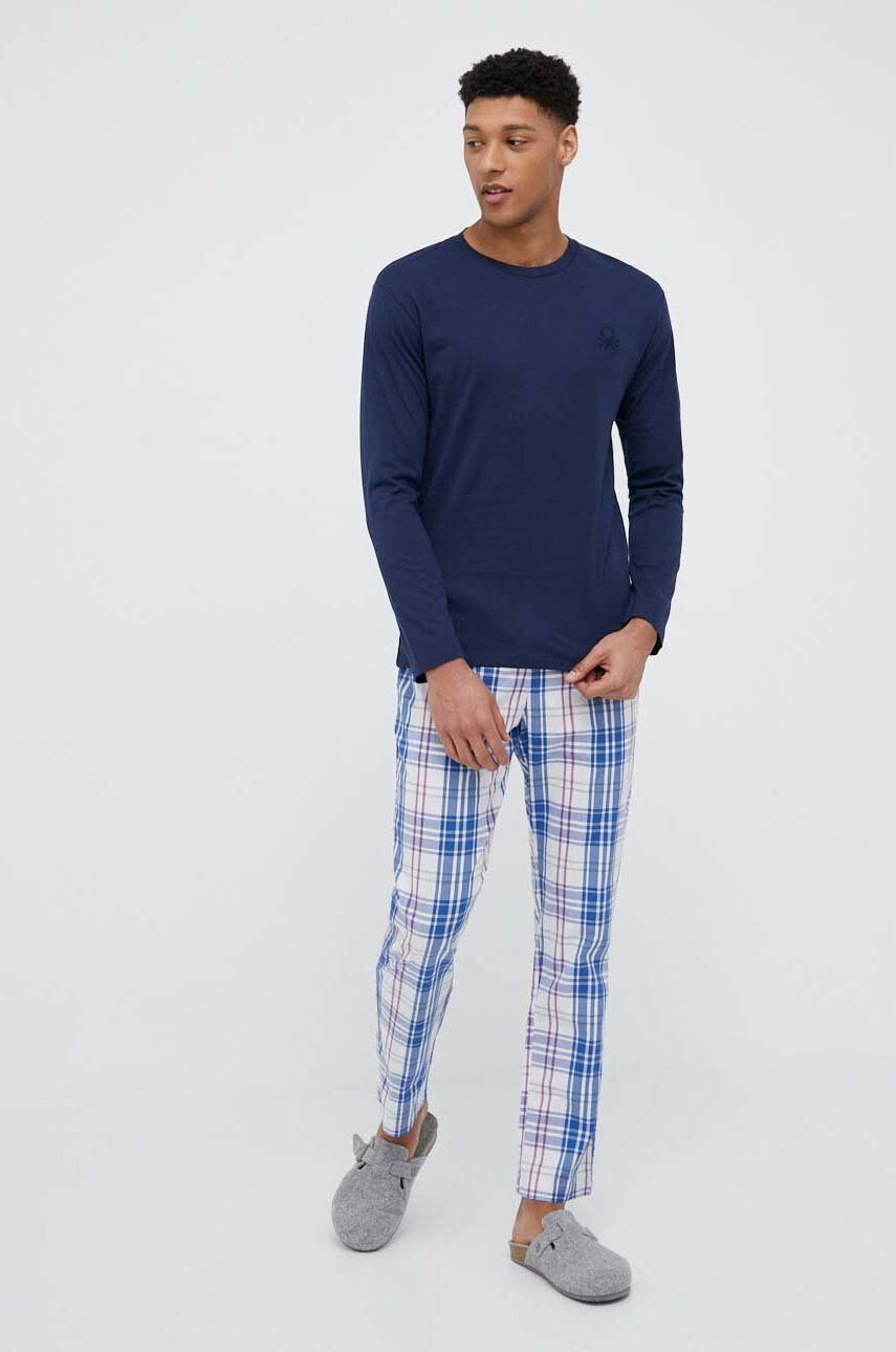 United Colors of Benetton pantaloni pijama bumbac - Pled.ro