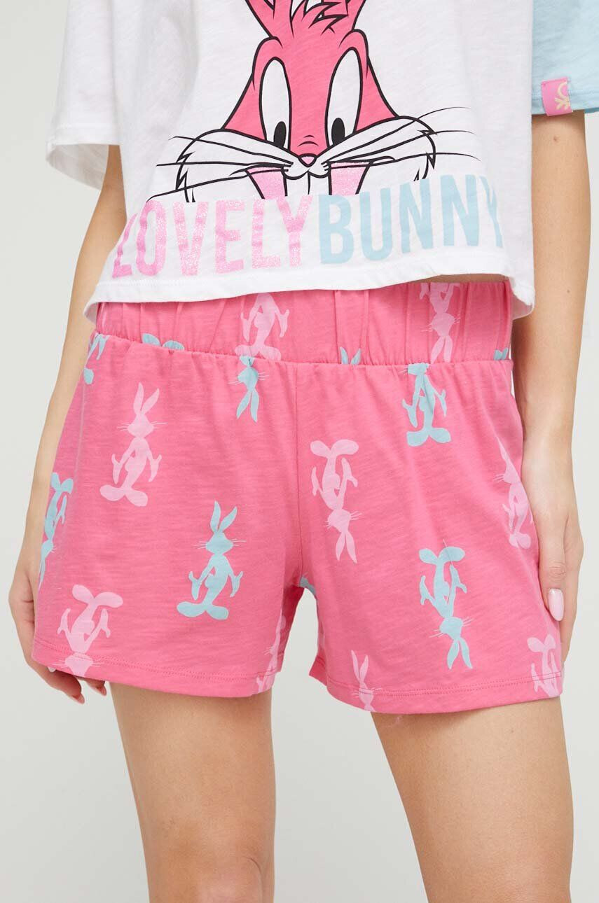 United Colors of Benetton pantaloni scurți de pijama din bumbac x Looney Tunes - Pled.ro