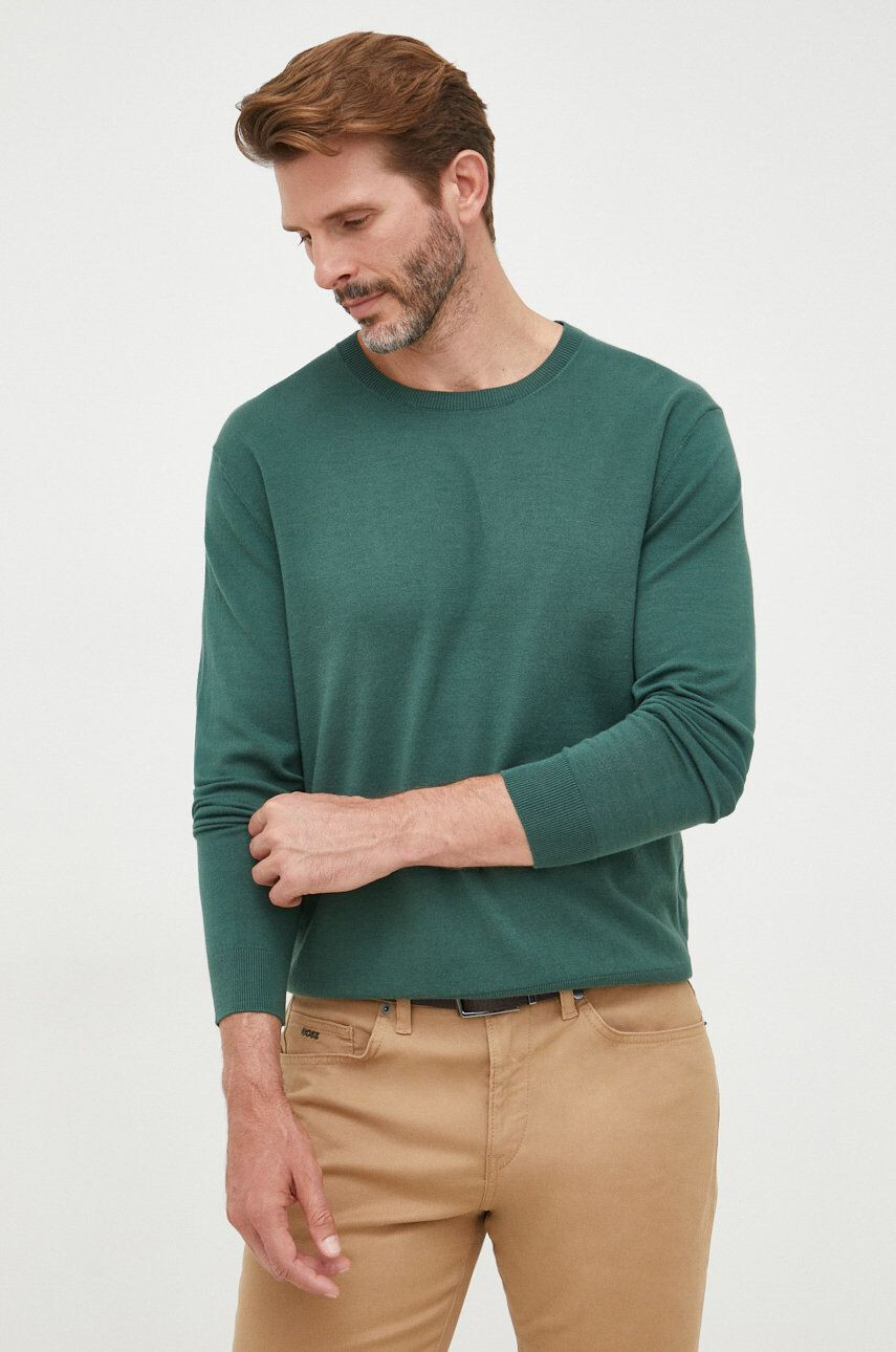 United Colors of Benetton pulover barbati culoarea verde light - Pled.ro