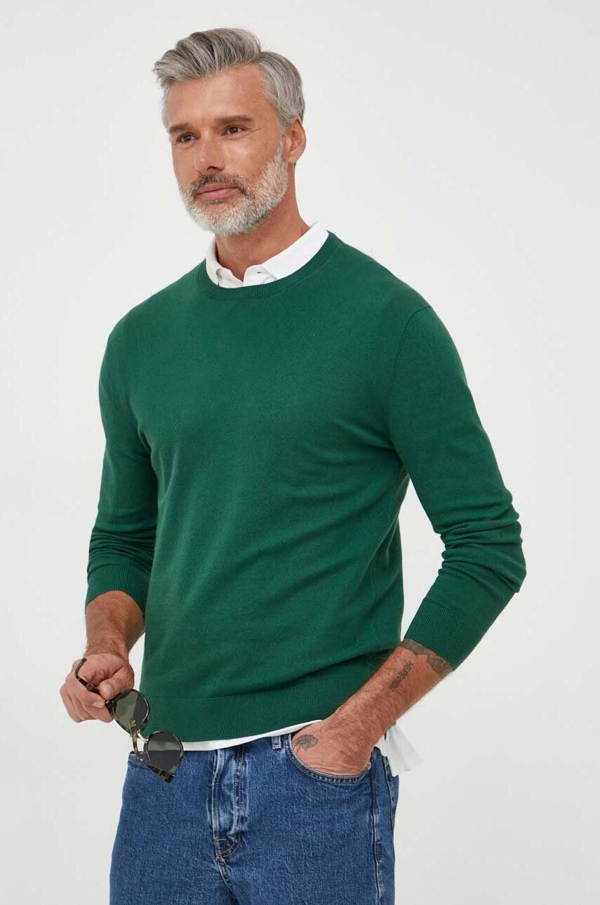 United Colors of Benetton pulover barbati culoarea verde light - Pled.ro