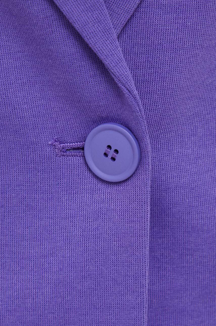 United Colors of Benetton sacou culoarea violet un singur rand de nasturi neted - Pled.ro