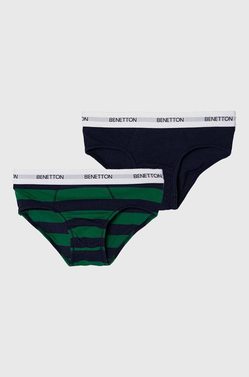 United Colors of Benetton slip copii 2-pack culoarea verde - Pled.ro