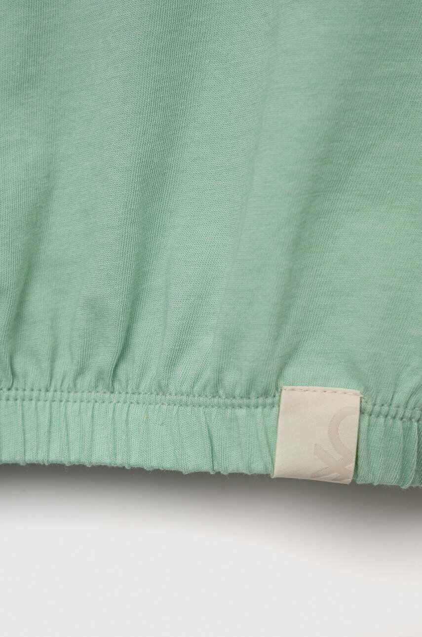 United Colors of Benetton top copii culoarea verde - Pled.ro