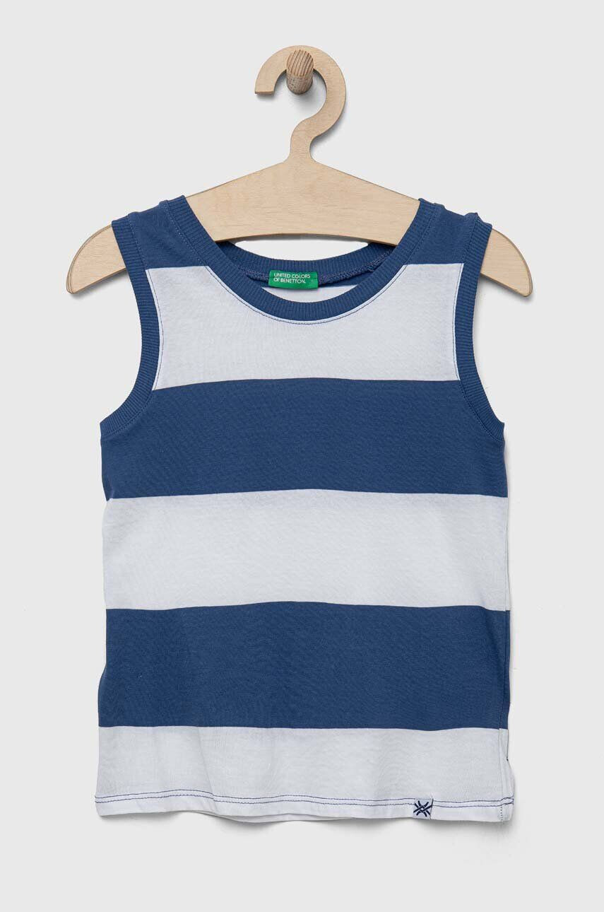 United Colors of Benetton top din bumbac pentru copii culoarea roz - Pled.ro