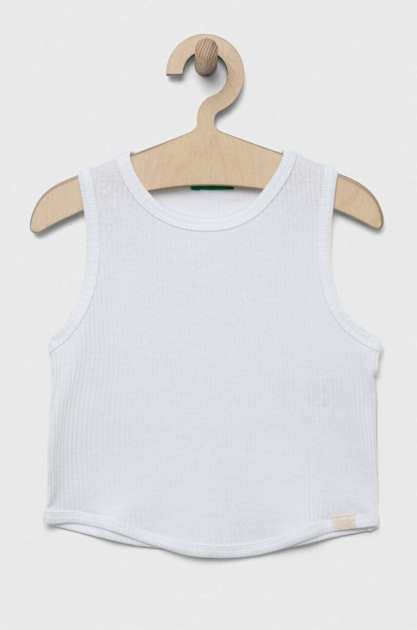 United Colors of Benetton top din bumbac pentru copii culoarea roz - Pled.ro