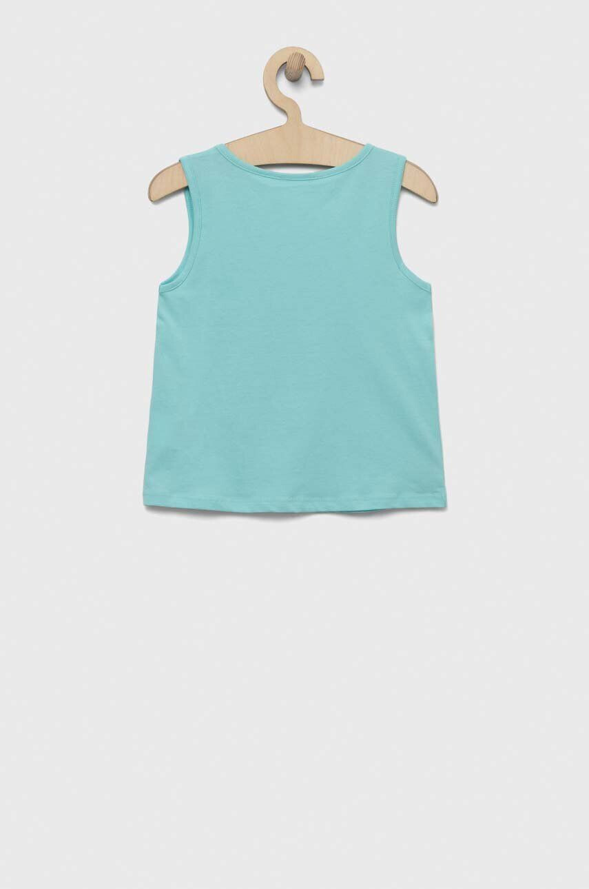 United Colors of Benetton top din bumbac pentru copii culoarea galben - Pled.ro