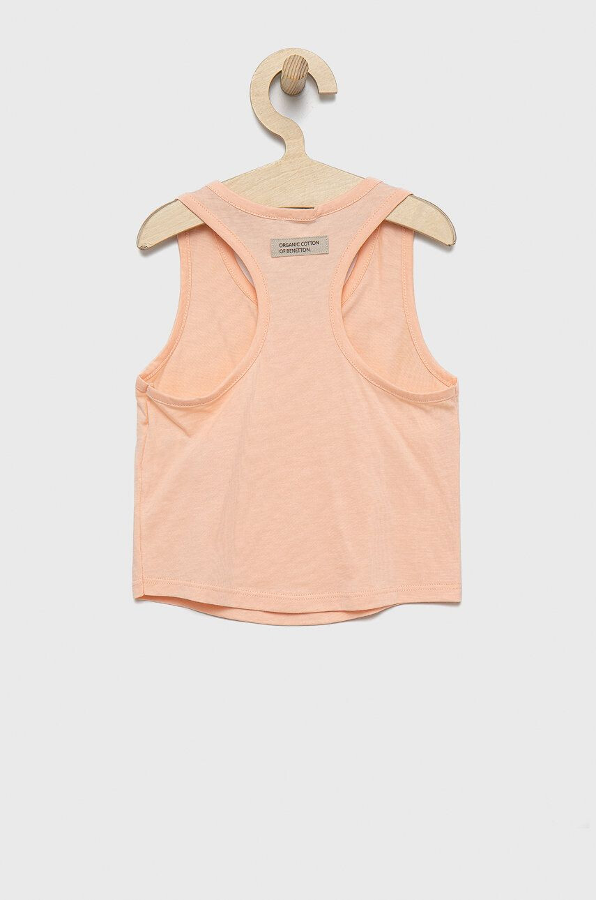 United Colors of Benetton top din bumbac pentru copii culoarea roz - Pled.ro