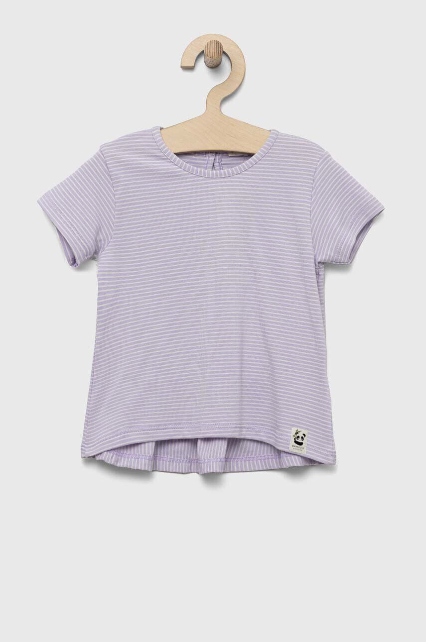 United Colors of Benetton tricou bebe culoarea violet - Pled.ro