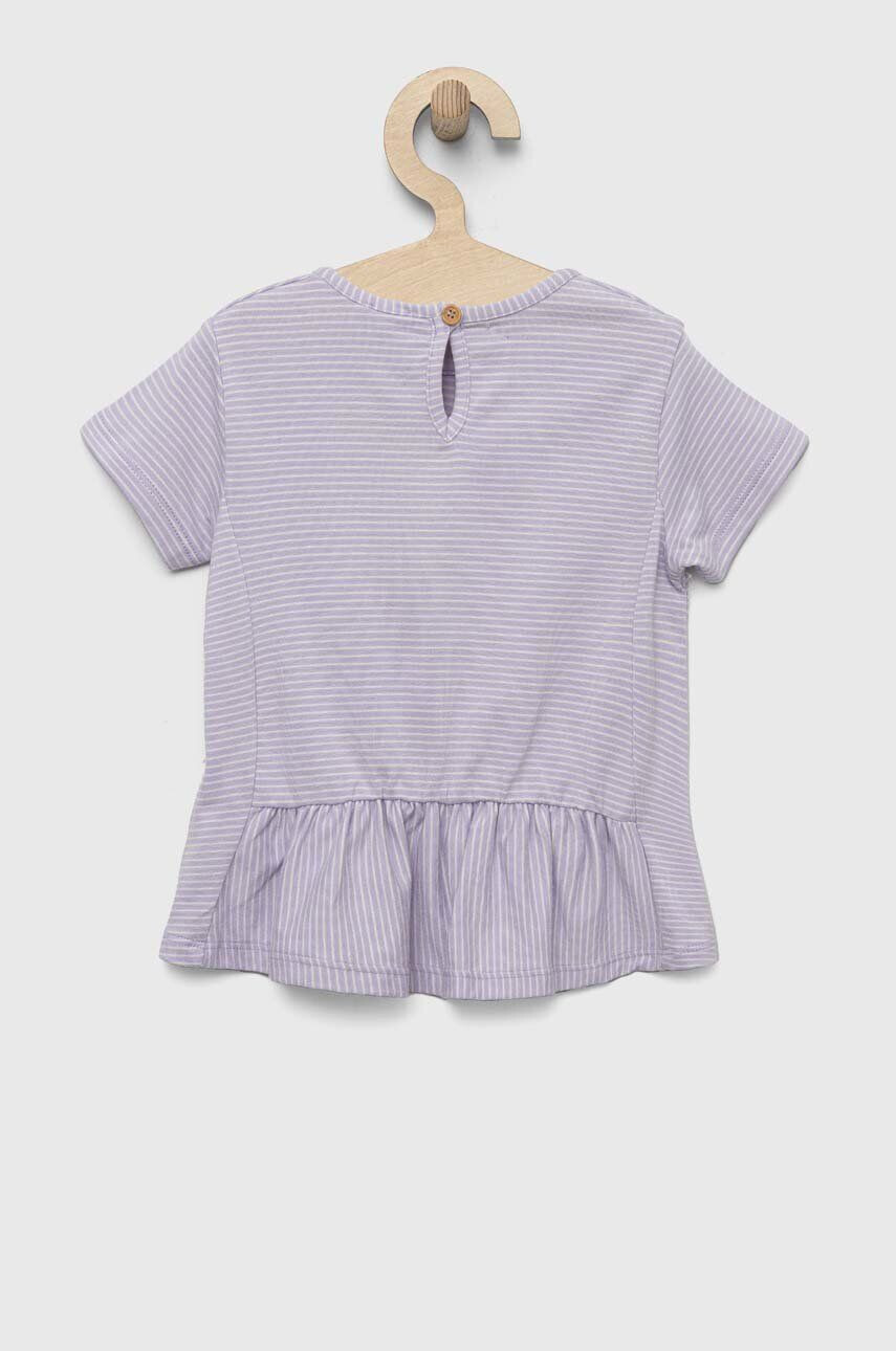 United Colors of Benetton tricou bebe culoarea violet - Pled.ro