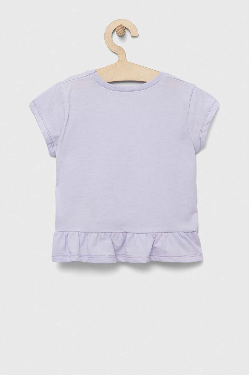 United Colors of Benetton tricou copii culoarea violet - Pled.ro