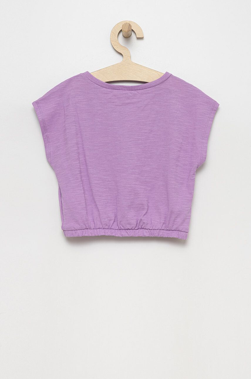 United Colors of Benetton tricou de bumbac pentru copii culoarea violet - Pled.ro