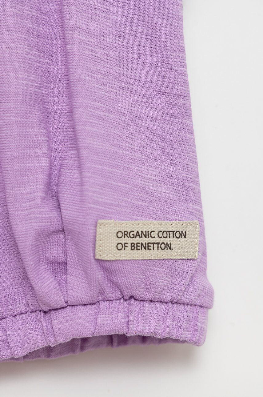 United Colors of Benetton tricou de bumbac pentru copii culoarea violet - Pled.ro