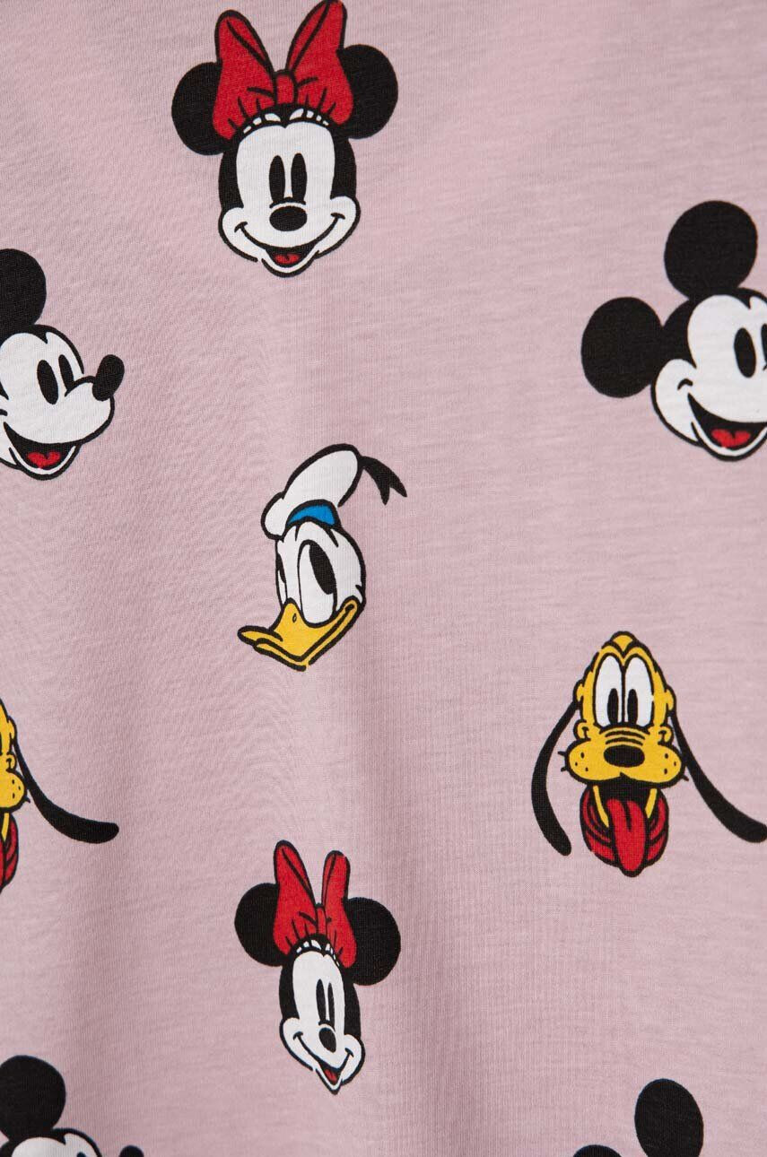 United Colors of Benetton tricou de bumbac pentru copii x Disney culoarea roz modelator - Pled.ro