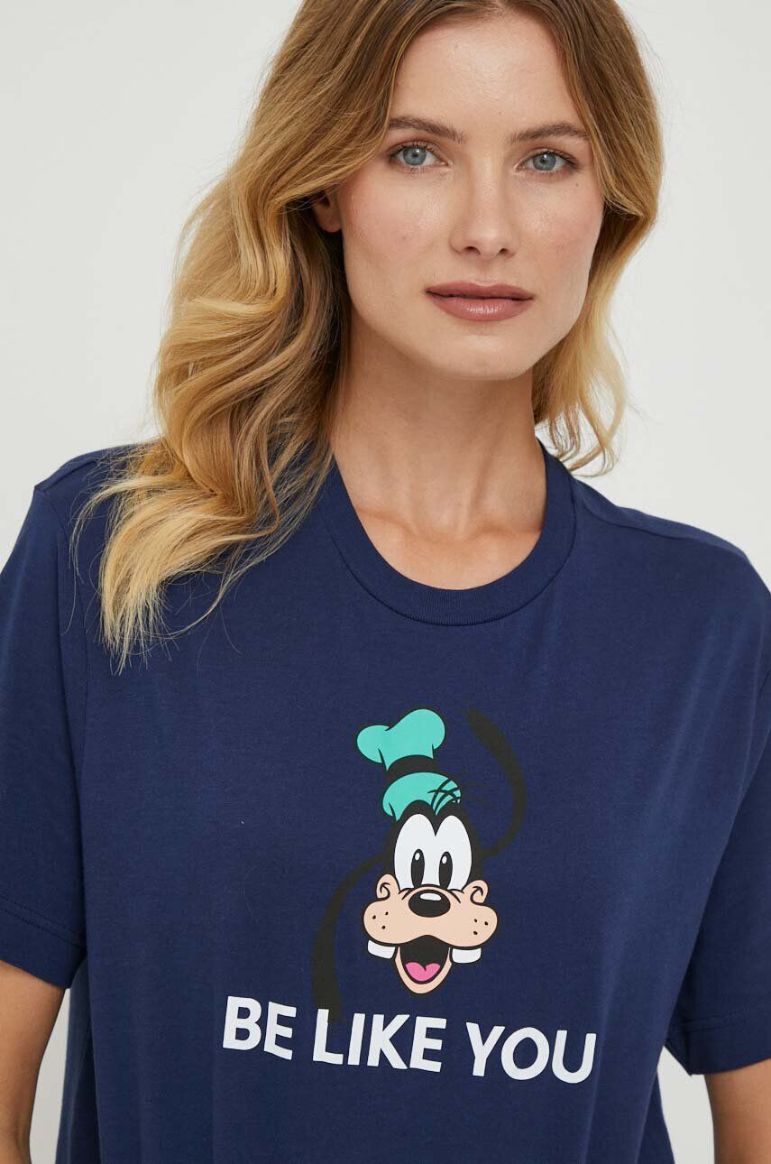 United Colors of Benetton tricou din bumbac x Disney culoarea albastru marin cu imprimeu - Pled.ro