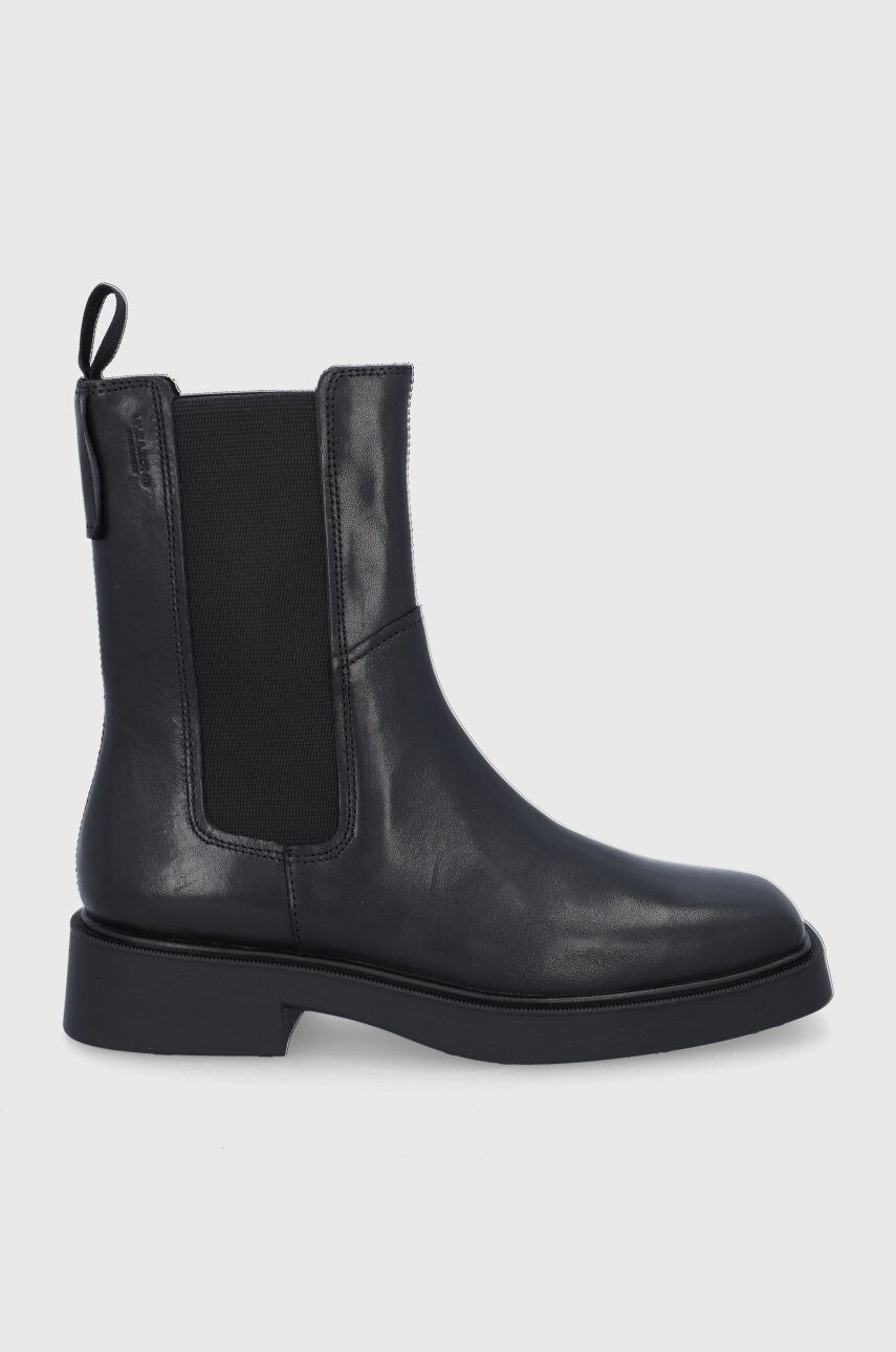 Vagabond Shoemakers ghete chelsea de piele Jillian femei culoarea negru cu toc plat - Pled.ro