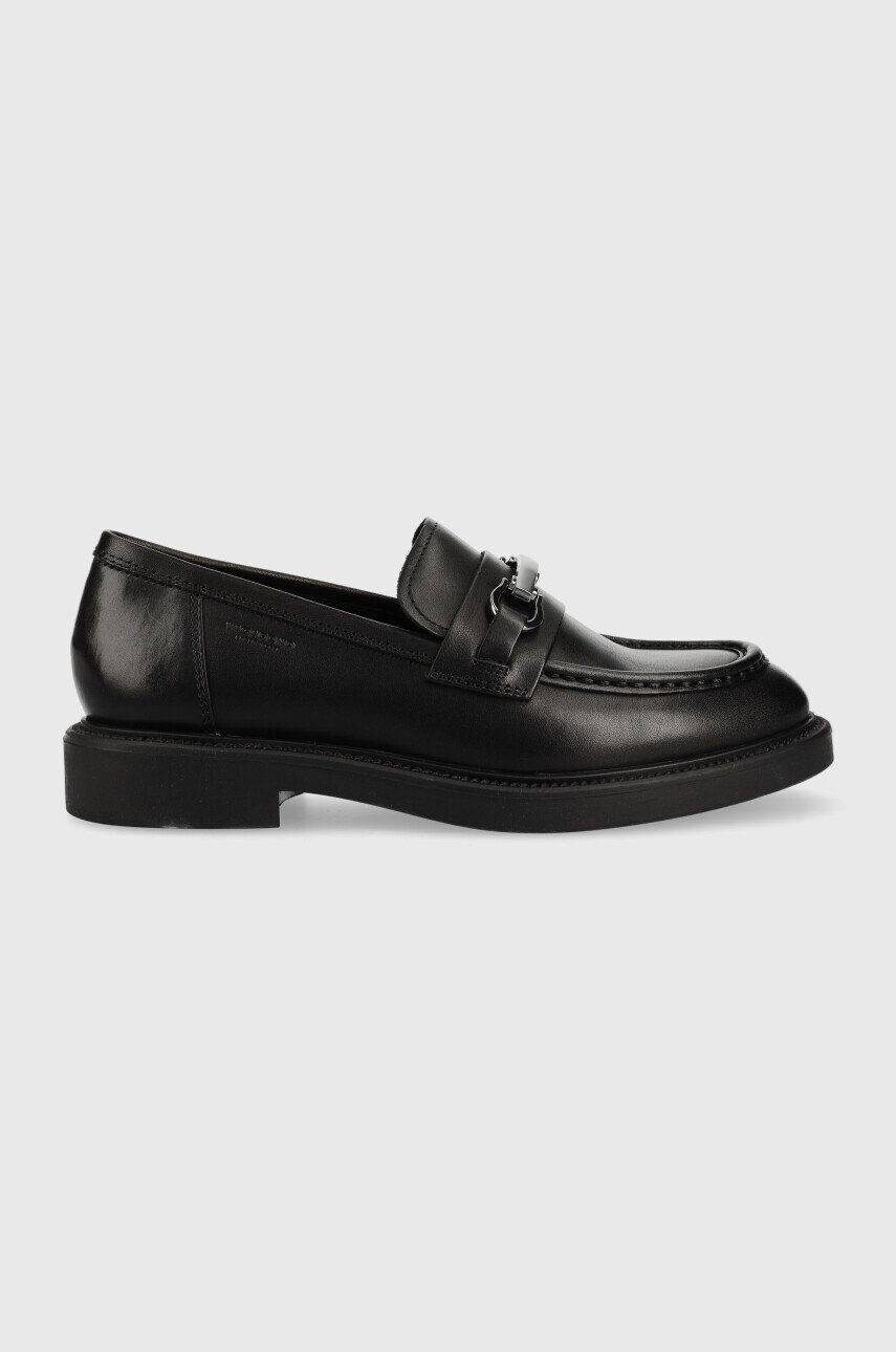 Vagabond Shoemakers mocasini de piele ALEX W femei culoarea negru cu toc plat 5548.001.20 - Pled.ro