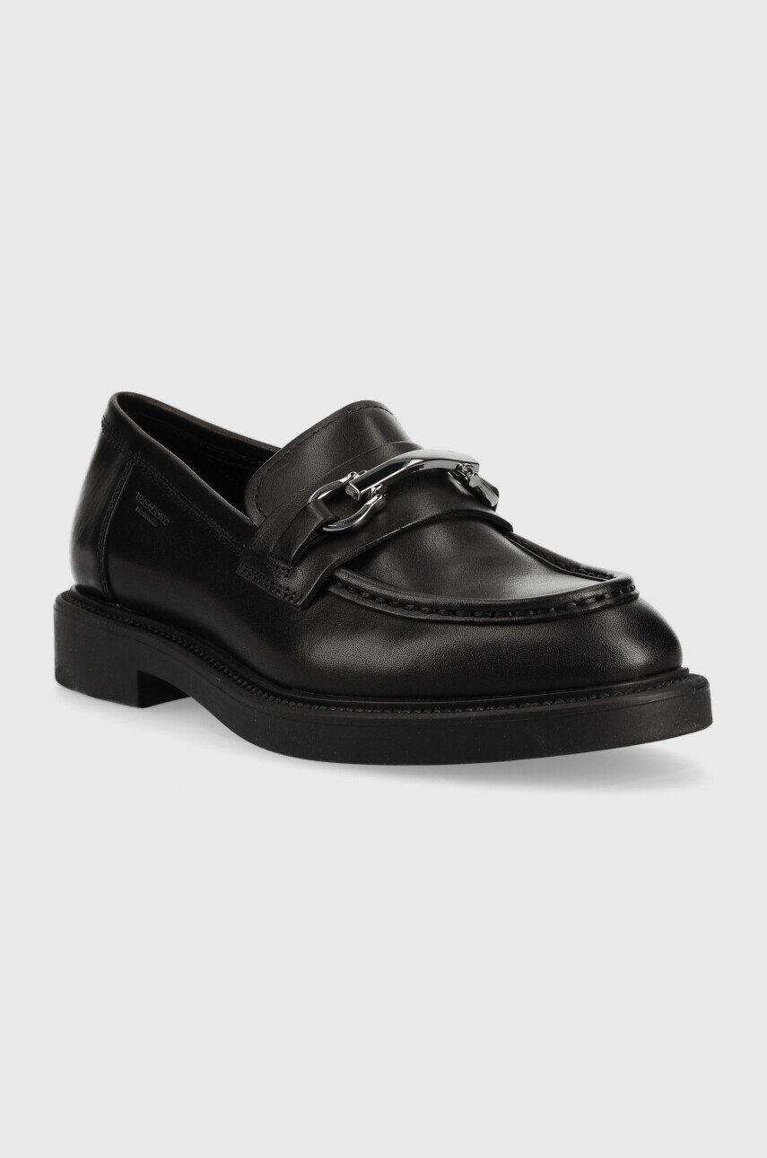 Vagabond Shoemakers mocasini de piele ALEX W femei culoarea negru cu toc plat 5548.001.20 - Pled.ro