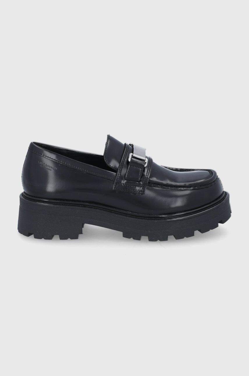 Vagabond Shoemakers Mocasini de piele femei culoarea negru cu platformă - Pled.ro