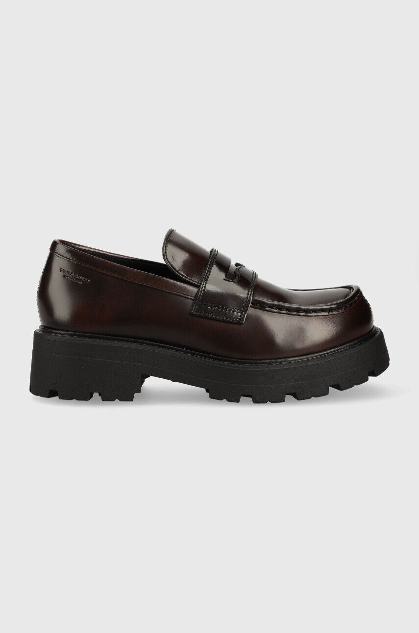 Vagabond Shoemakers mocasini de piele COSMO 2.0 femei culoarea bordo cu platforma 5049.504.41 - Pled.ro