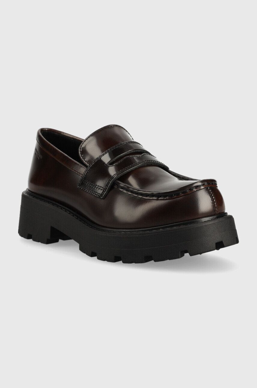 Vagabond Shoemakers mocasini de piele COSMO 2.0 femei culoarea bordo cu platforma 5049.504.41 - Pled.ro