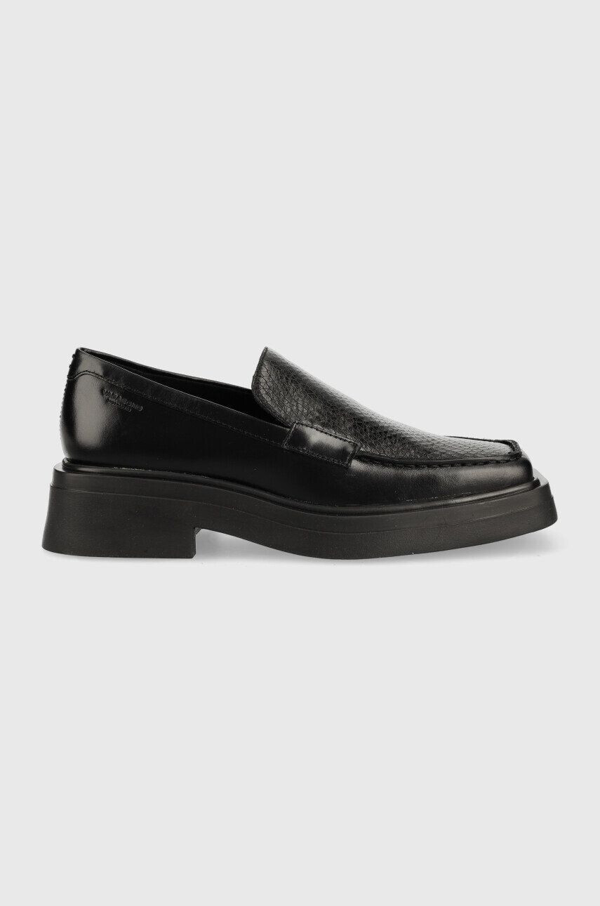 Vagabond Shoemakers mocasini de piele EYRA femei culoarea negru cu toc plat 5350.214.20 - Pled.ro