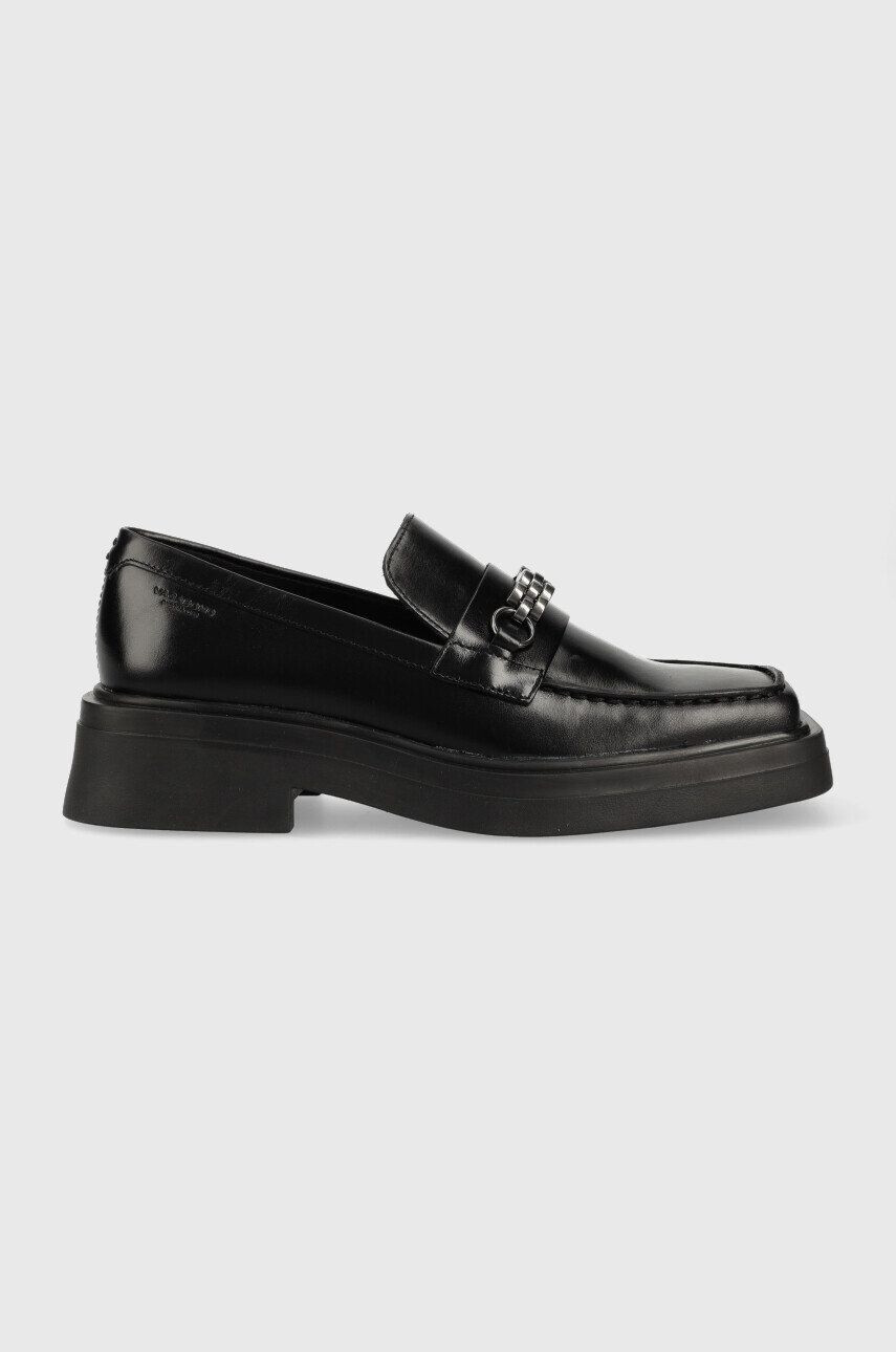 Vagabond Shoemakers mocasini de piele EYRA femei culoarea negru cu toc plat 5550.001.20 - Pled.ro