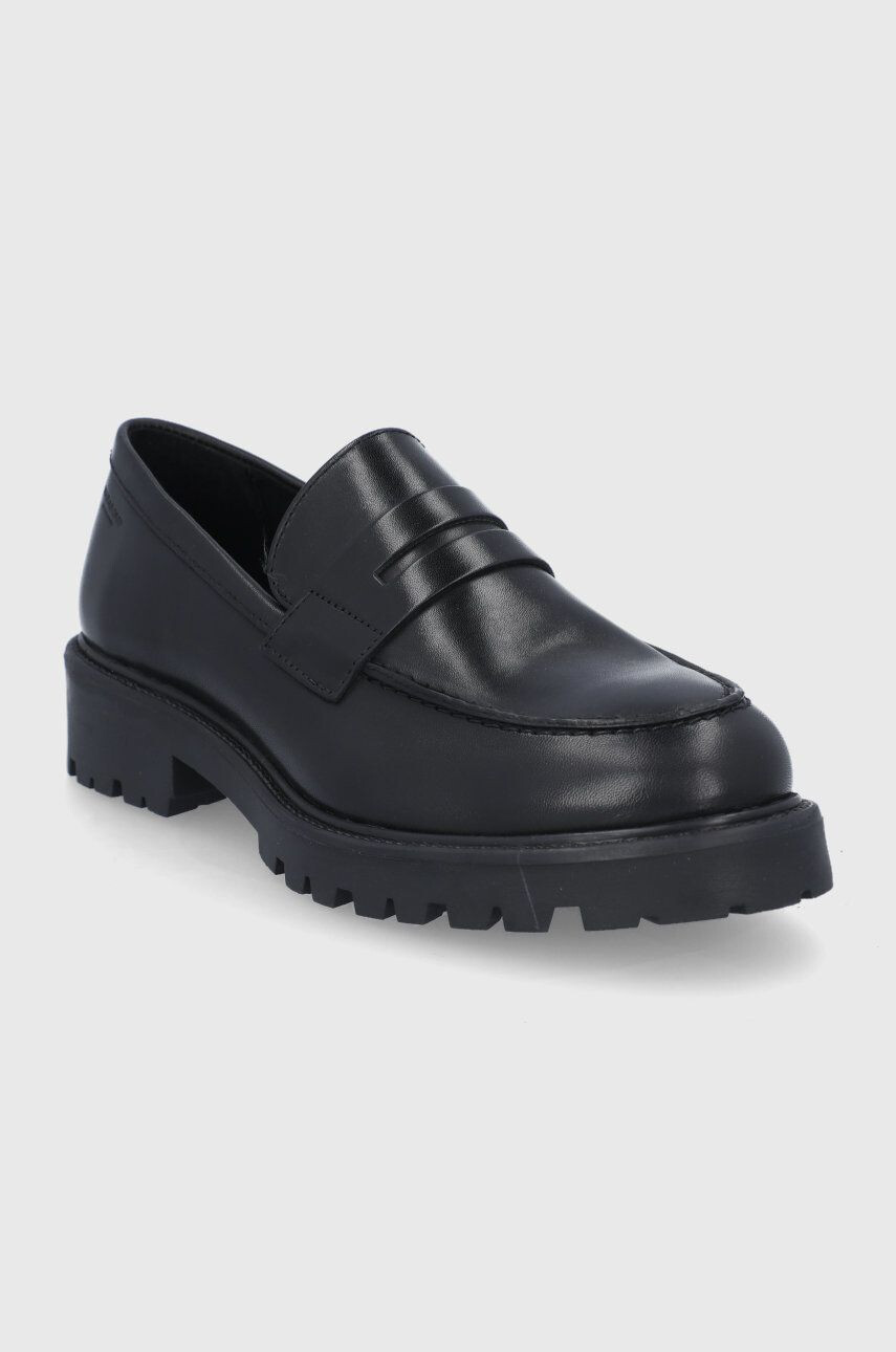 Vagabond Shoemakers mocasini de piele Kenova femei culoarea negru cu platforma - Pled.ro