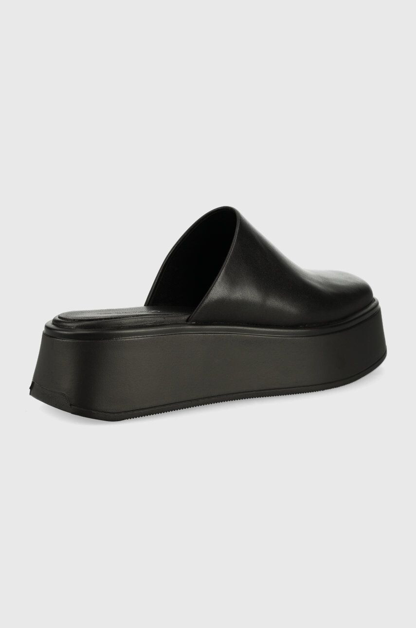 Vagabond Shoemakers slapi de piele Courtney femei culoarea negru cu platforma - Pled.ro