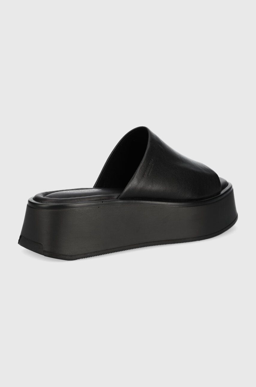 Vagabond Shoemakers slapi de piele Courtney femei culoarea negru cu platforma - Pled.ro