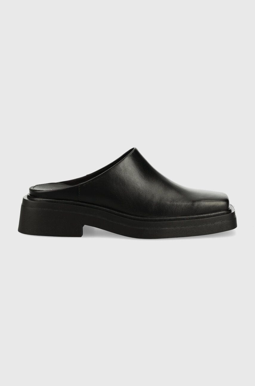 Vagabond Shoemakers slapi de piele Eyra femei culoarea negru cu toc drept - Pled.ro