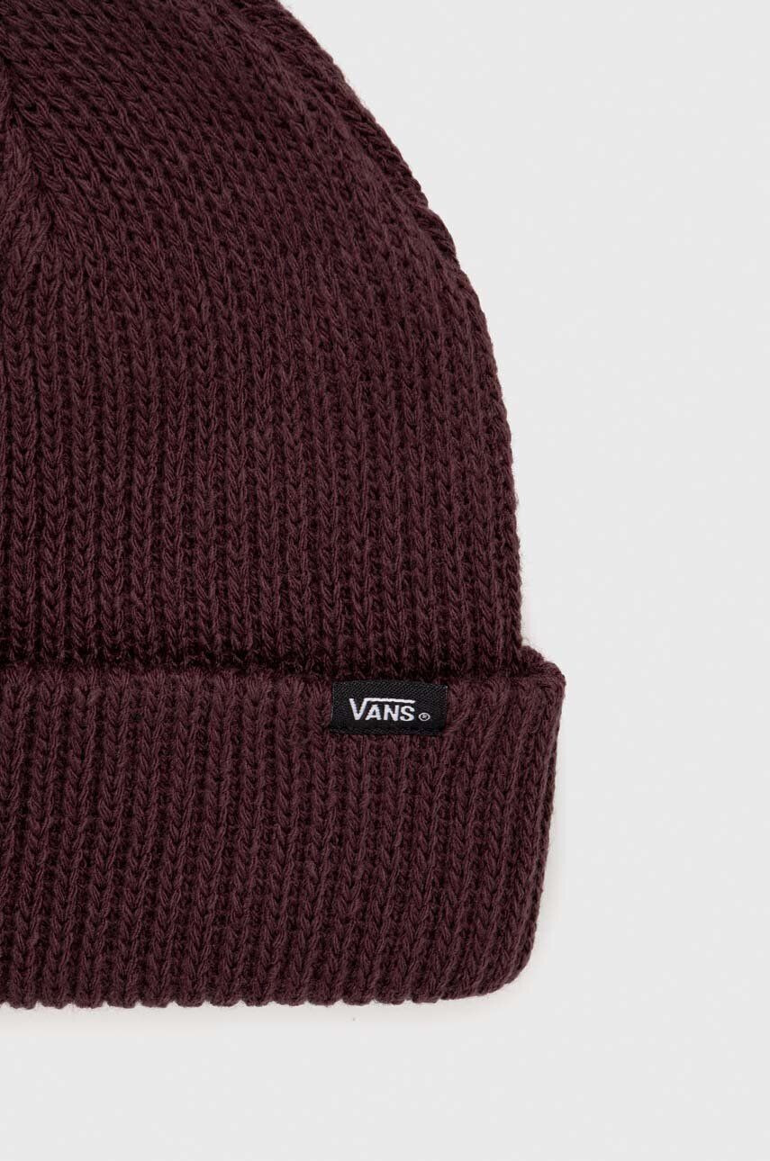 Vans caciula culoarea bordo din tricot gros - Pled.ro