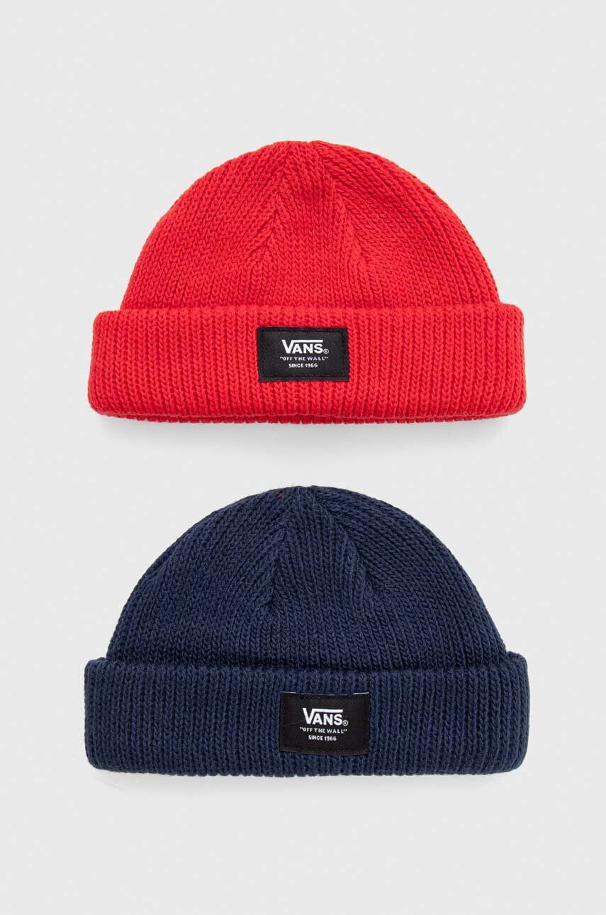 Vans caciula copii LITTLE GROM BEANIE 2-pack culoarea rosu - Pled.ro