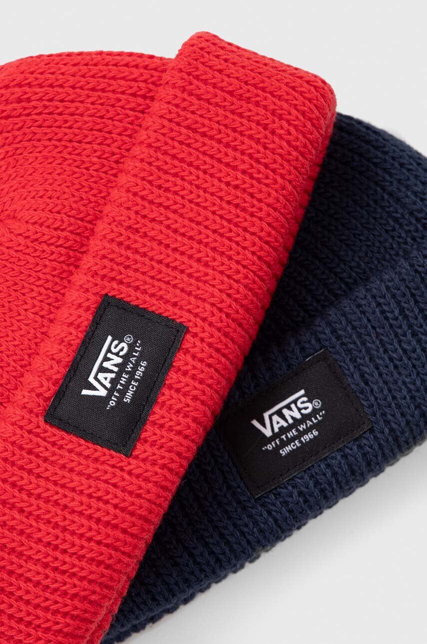 Vans caciula copii LITTLE GROM BEANIE 2-pack culoarea rosu - Pled.ro