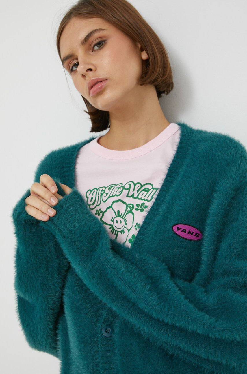 Vans cardigan femei culoarea verde light - Pled.ro