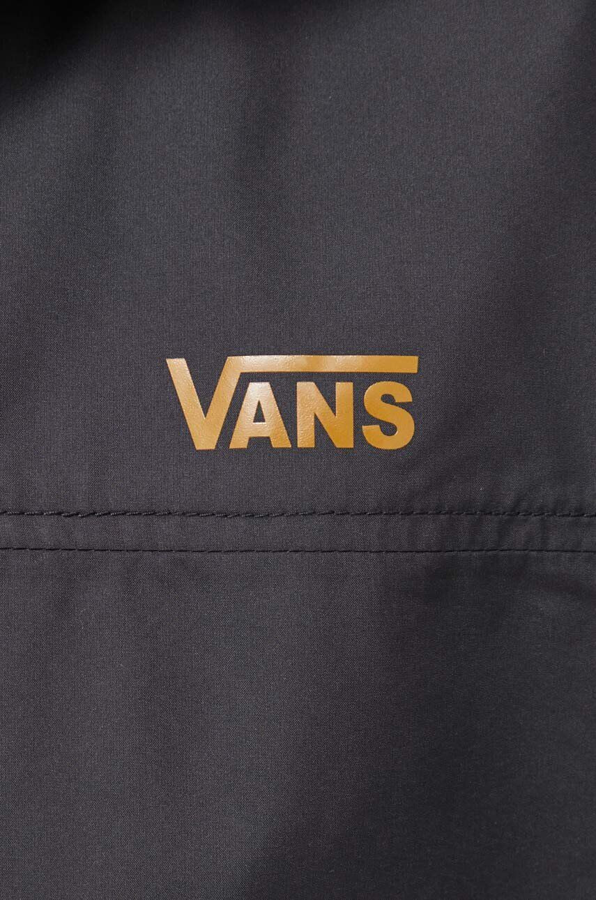 Vans geaca cu doua fete femei culoarea negru de tranzitie oversize - Pled.ro