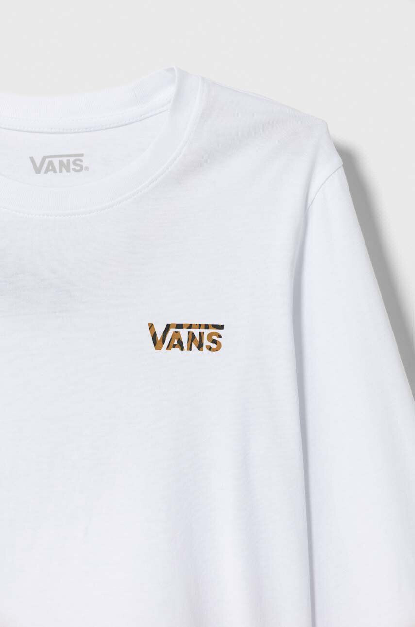 Vans longsleeve din bumbac pentru copii ANIMASH LS BFF VN000AEBWHT1 culoarea alb cu imprimeu - Pled.ro