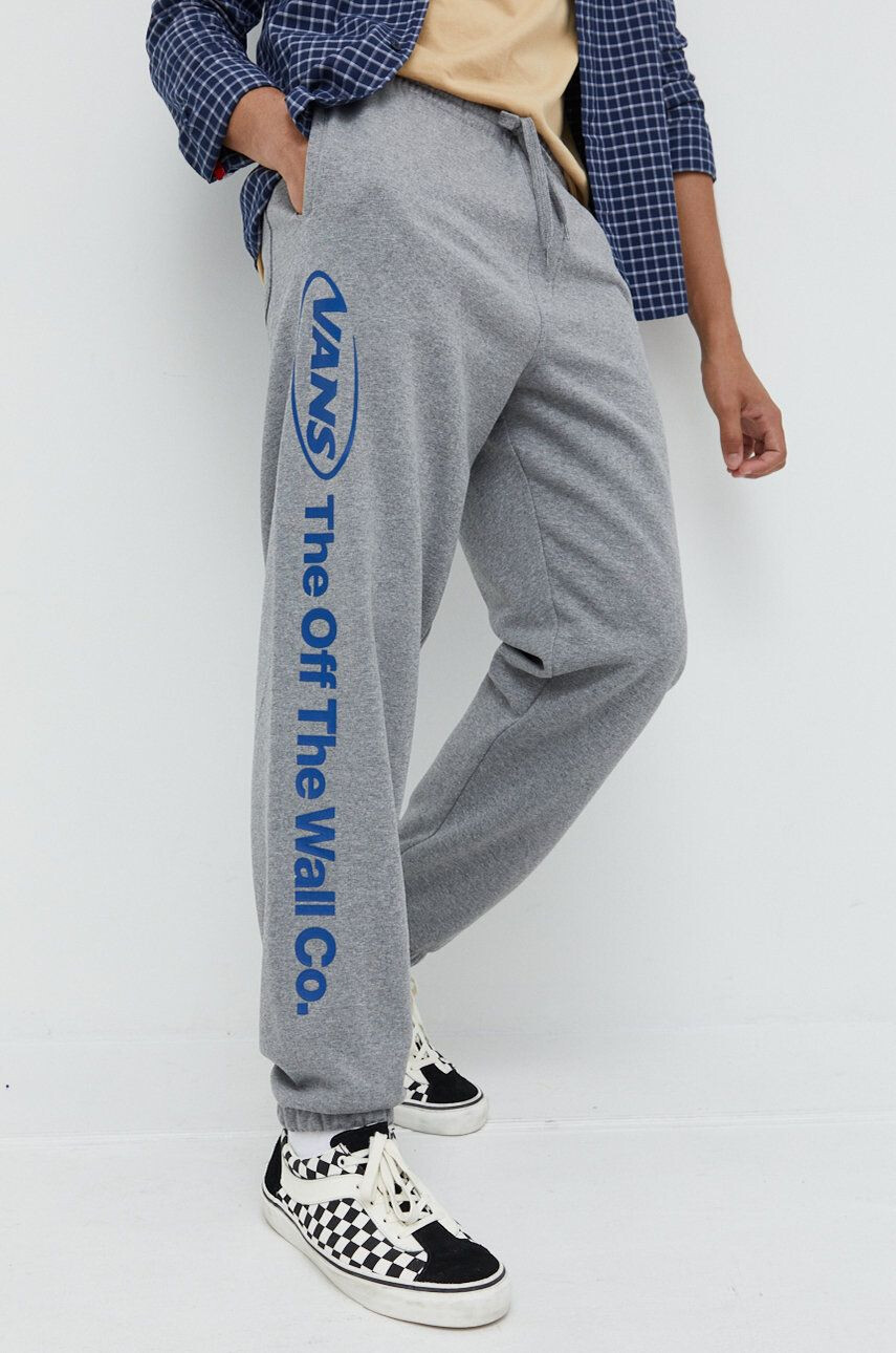 Vans pantaloni de trening barbati culoarea gri melanj - Pled.ro