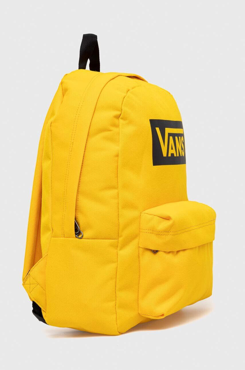 Vans rucsac culoarea galben mare cu imprimeu - Pled.ro