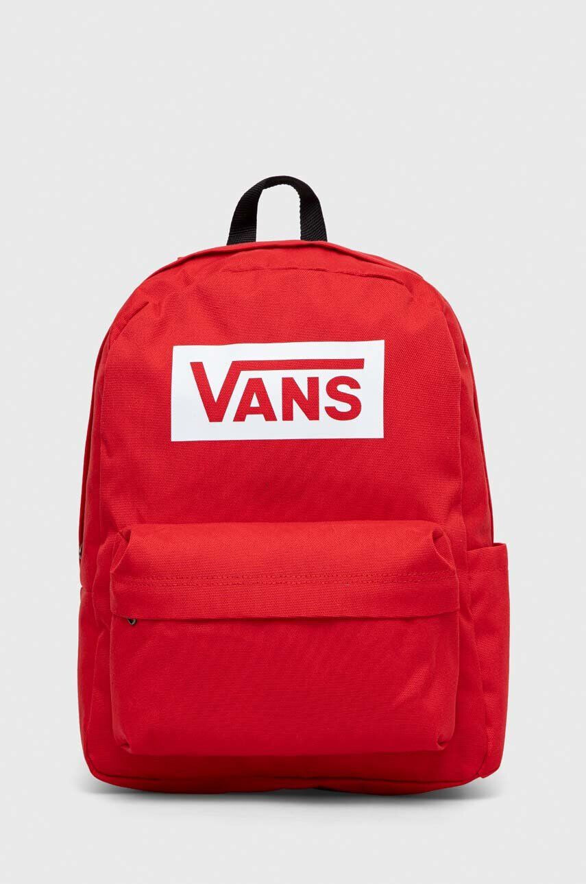 Vans rucsac Old Skool culoarea rosu mare cu imprimeu - Pled.ro