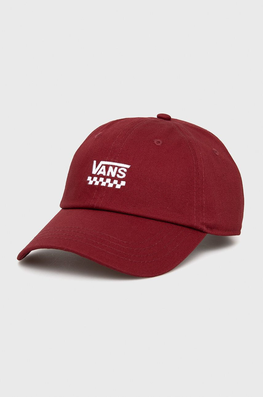 Vans Sapca culoarea bordo cu imprimeu - Pled.ro