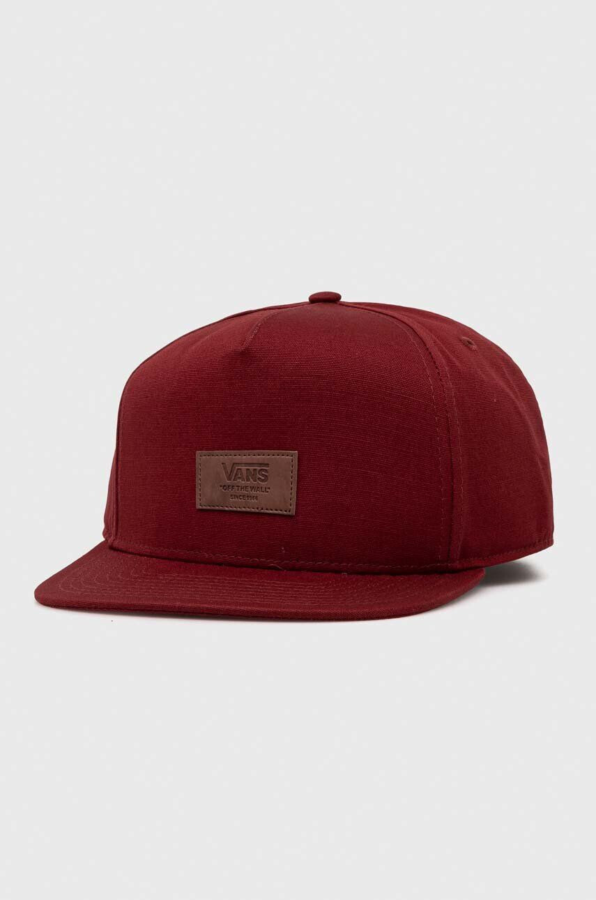 Vans sapca culoarea bordo cu imprimeu - Pled.ro