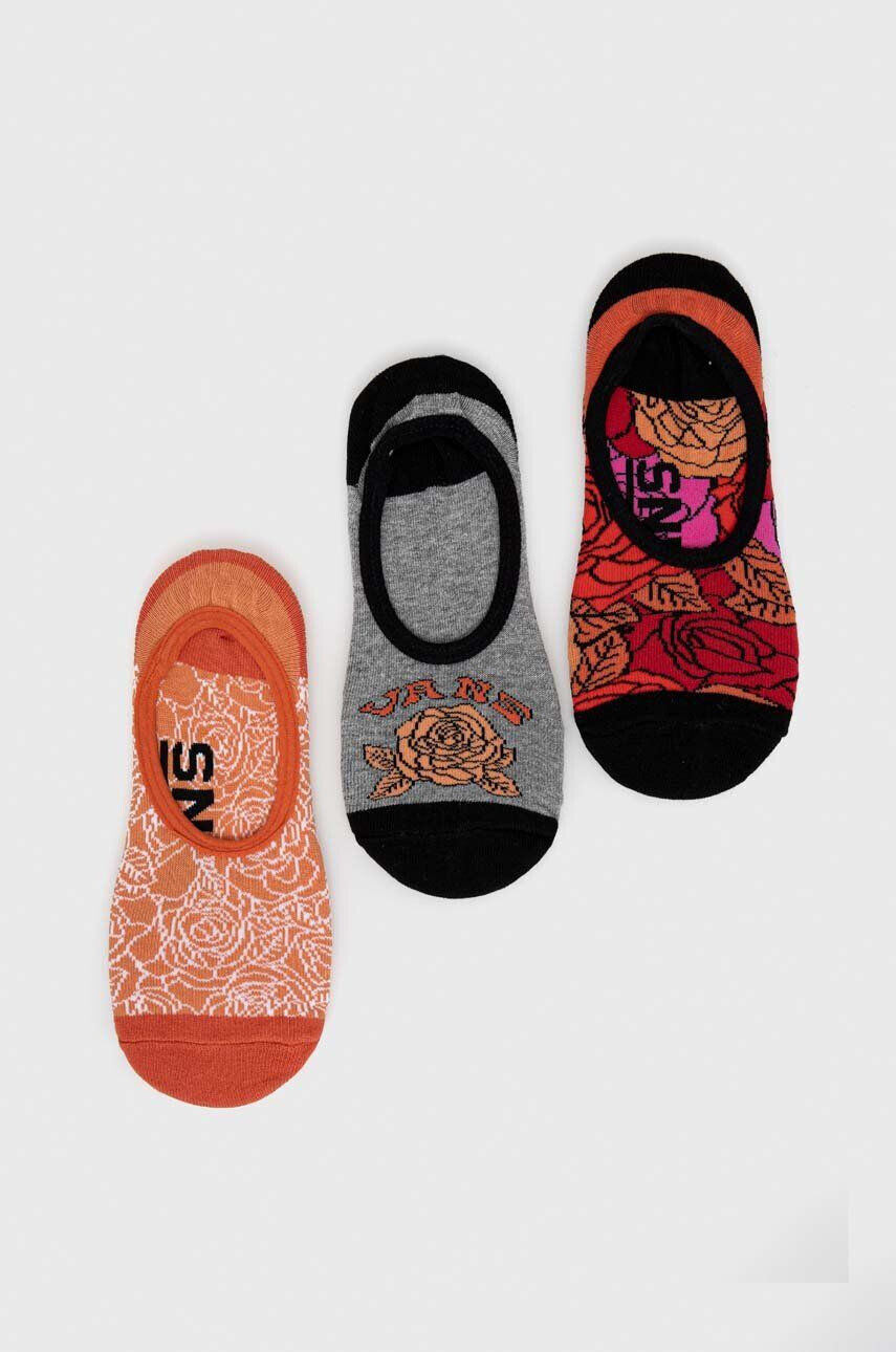 Vans șosete 3-pack femei culoarea portocaliu VN00037HBM51-SUNBAKED - Pled.ro