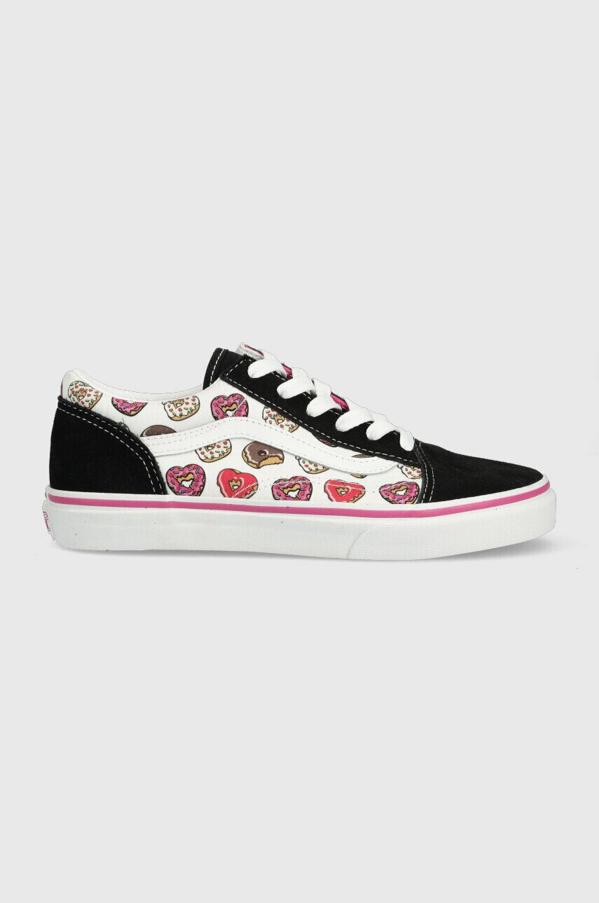 Vans tenisi copii JN Old Skool LOVE BLKPK culoarea negru - Pled.ro